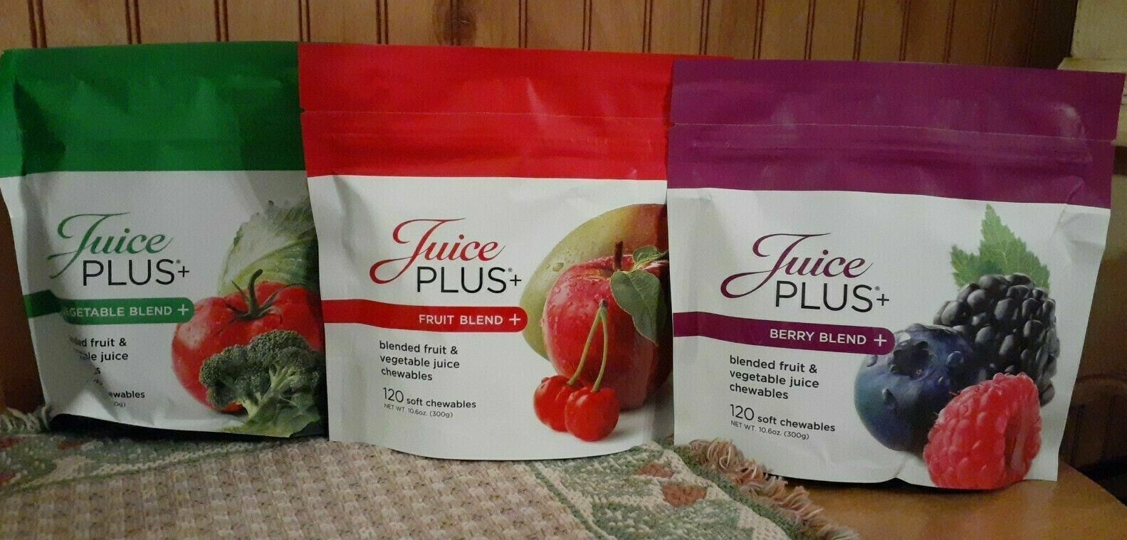 Juice Plus Trio Chewable Gummies Vegetable, Fruit, & Berry Blends
