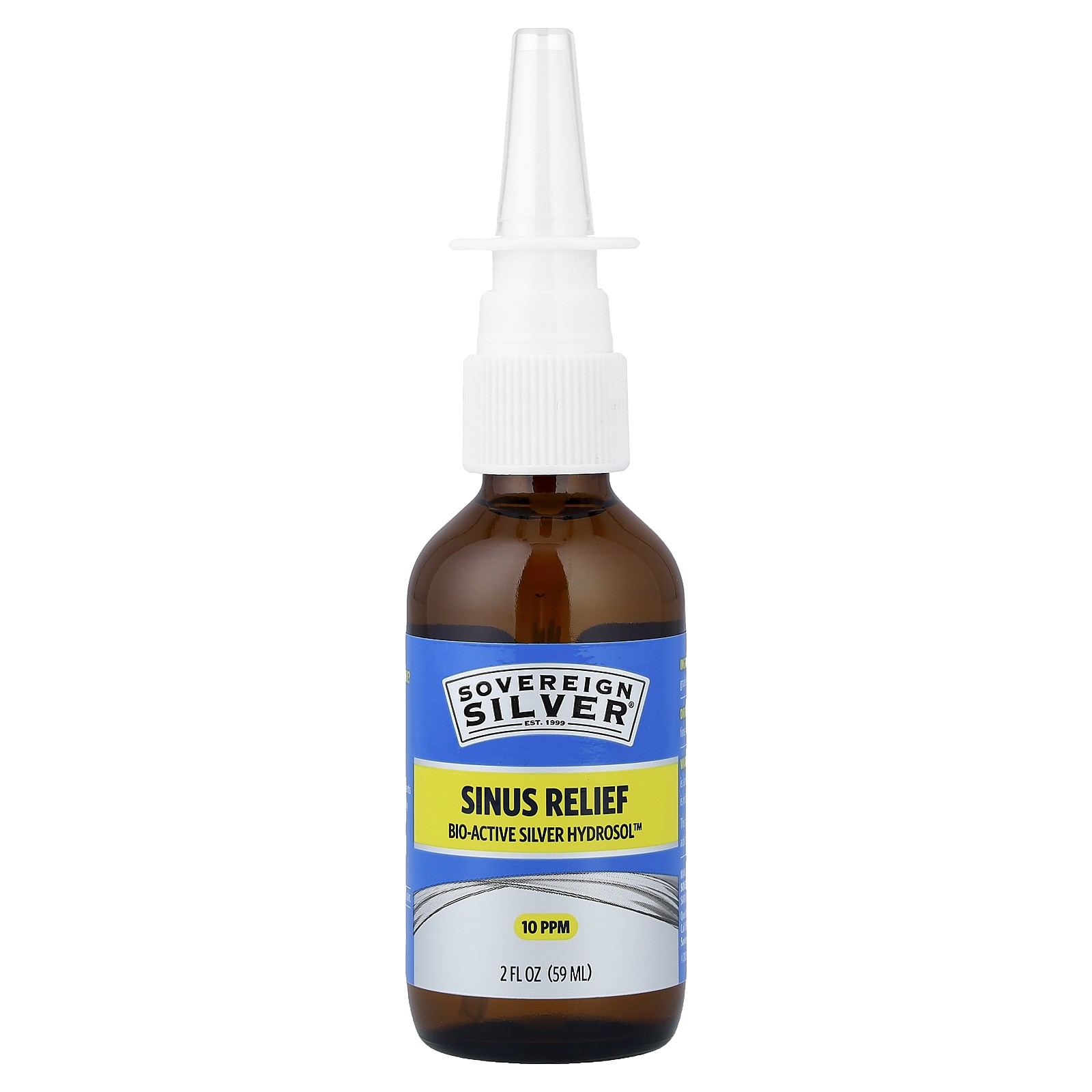 Bio-Active Silver Hydrosol, Natural Nasal Spray, Sinus Relief, 10 PPM, 2 fl oz