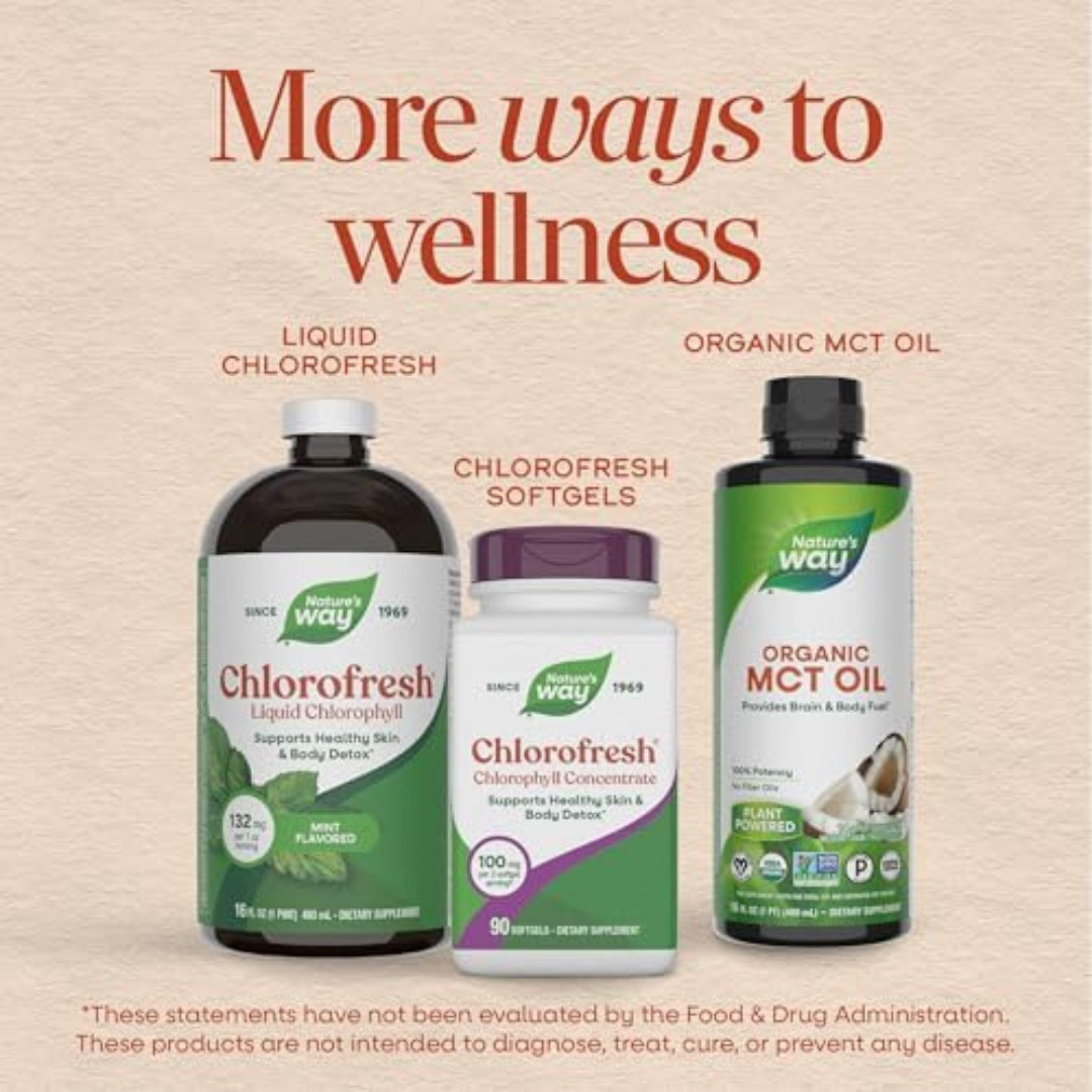 Nature’s Way Chlorofresh, Liquid Chlorophyll, Healthy Skin & Body Detox 16 Fl Oz