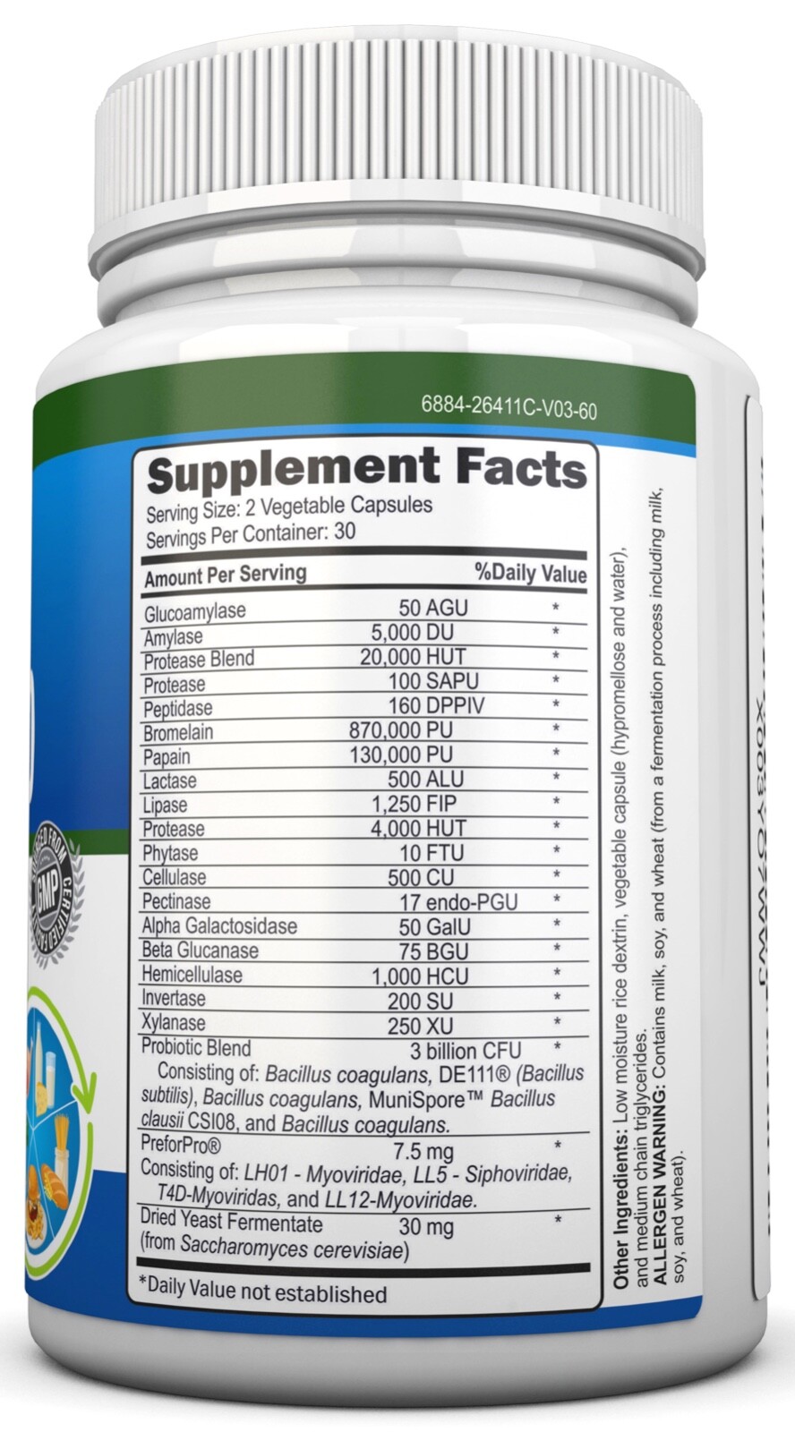 GUT 360 – Probiotics, Prebiotics & Postbiotics with Digestive Enzymes