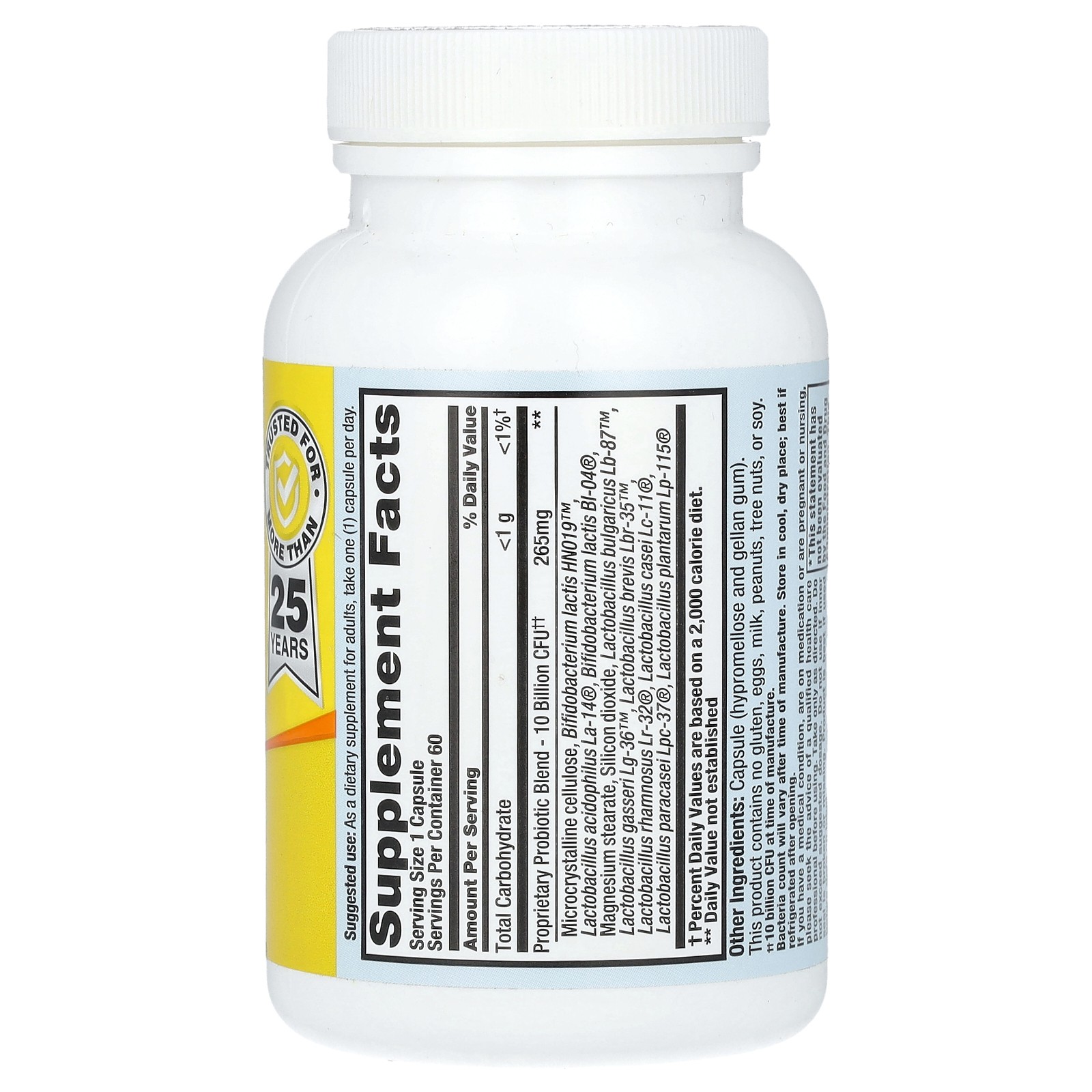 Nutrition Now PB 8 Immune Support 60 Capsules BPA-Free, Dairy-Free, Gluten-Free,