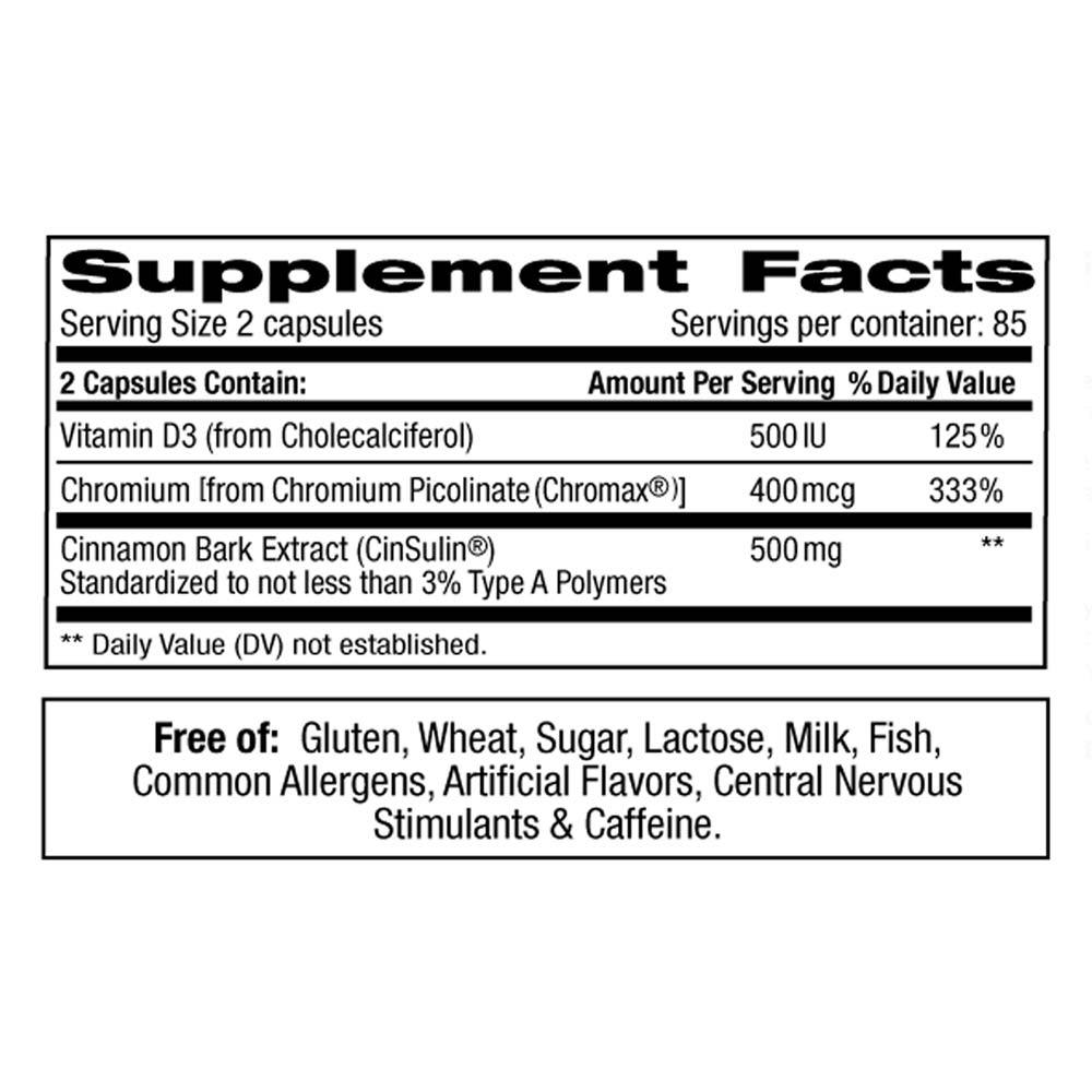 Trunature Advanced Strength CinSulin Cinnamon Blood Glucose 200 Ct Exp: 04/26