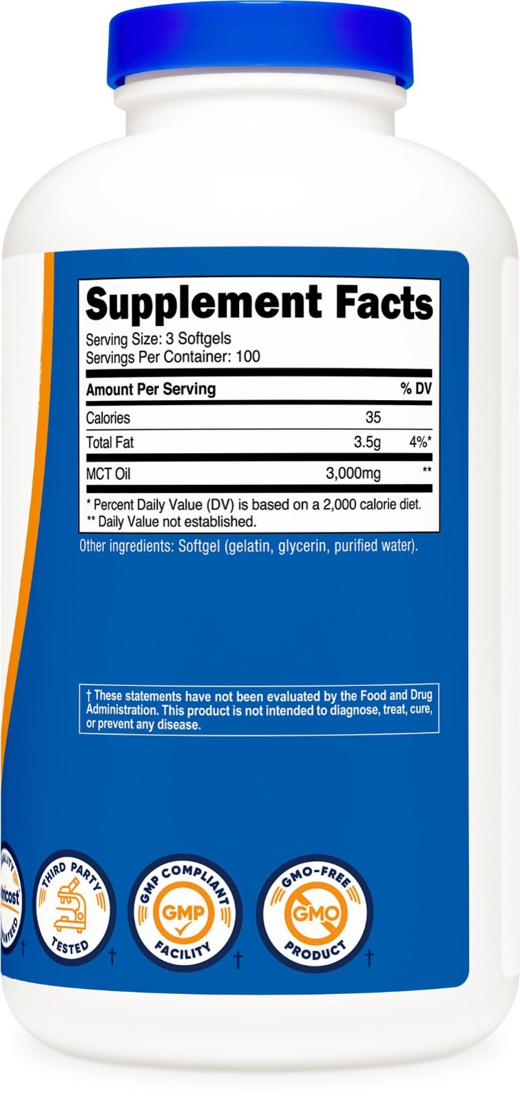 MCT Oil Softgels 1000mg – 300 Count, Ideal for Keto & Ketogenic Diets, Supports