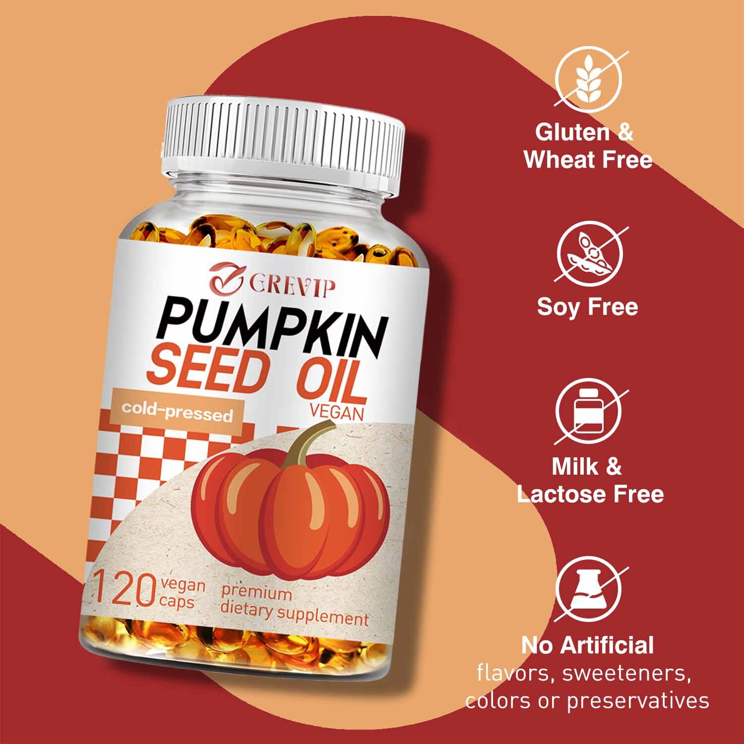 Pumpkin Seed Oil – Support Prostate, Urinary & Bladder Health, for Hair Growth