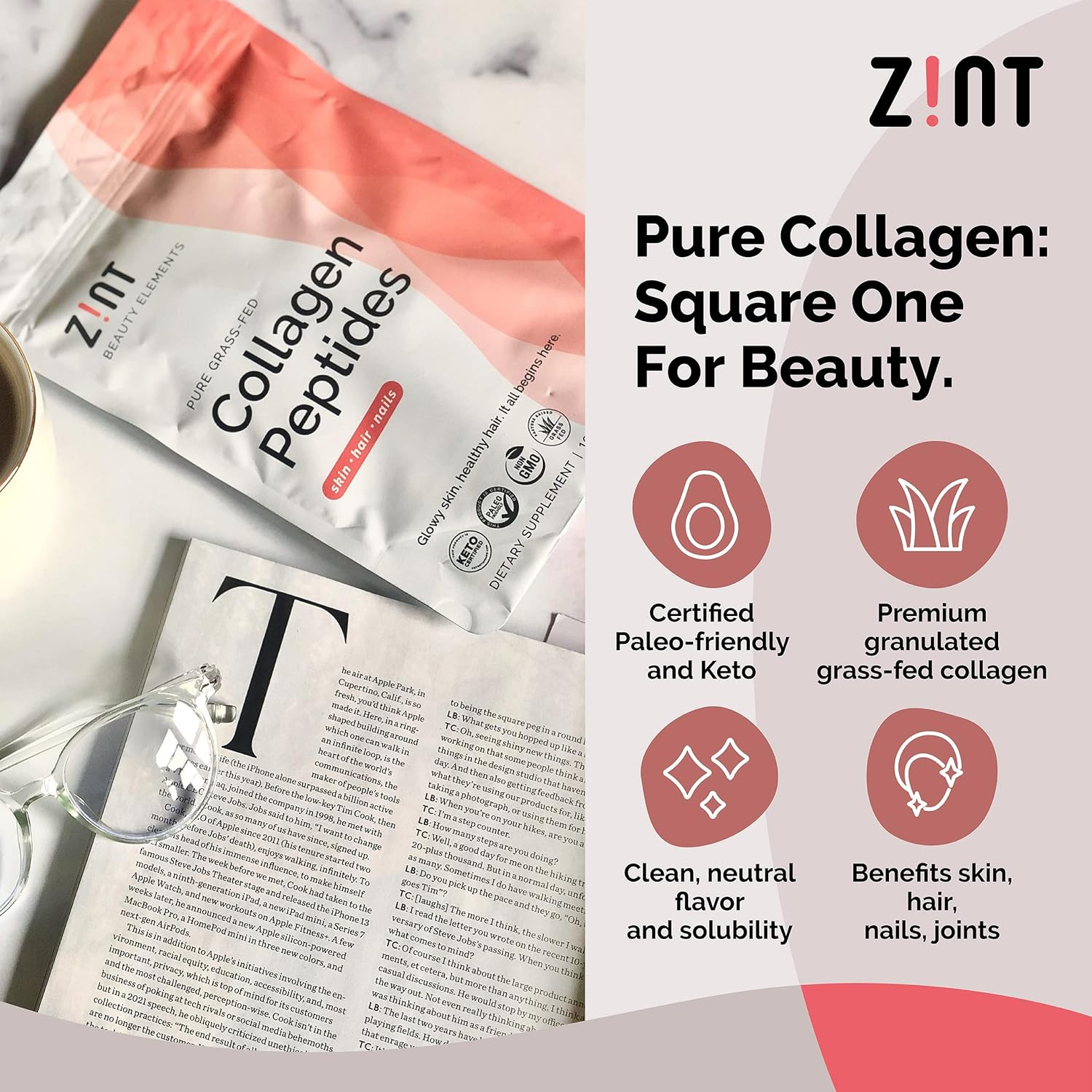 Collagen Peptides Powder: Paleo & Keto Certified – Granulated Collagen Hydrolysa