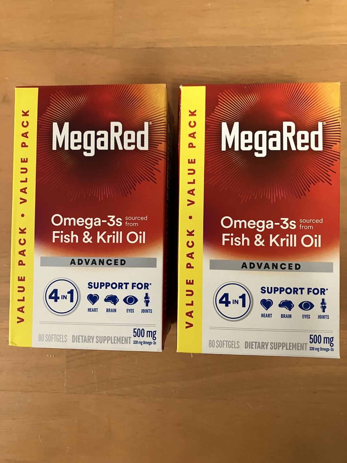 2-Mega Reds OMEGA 3 Krill Oil Soft Gels, 160ct. Total, SHIPS FREE* Exp. 09/2027