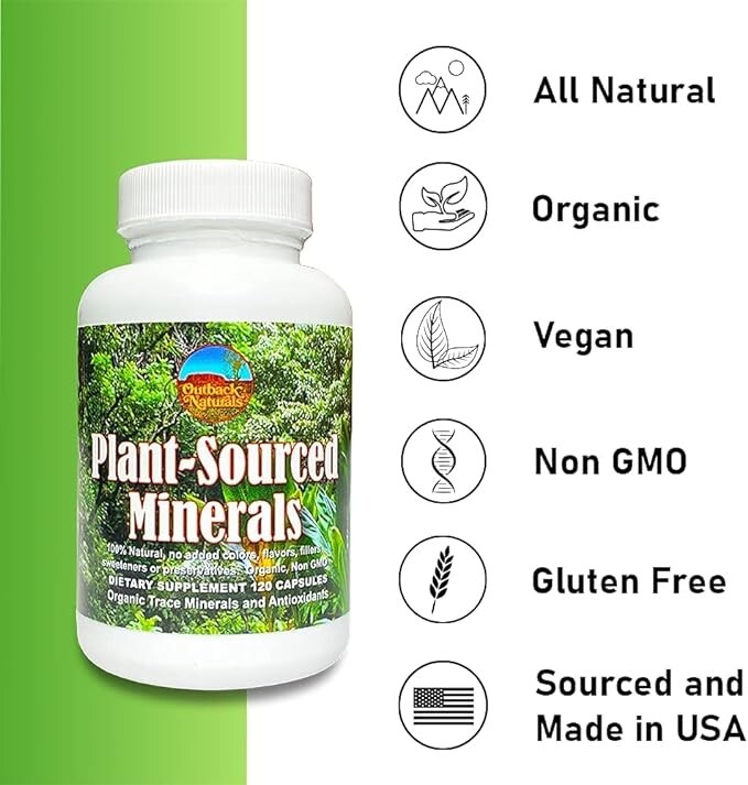 Plant-Sourced Minerals 120ct (Organic Trace Minerals and Antioxidants)