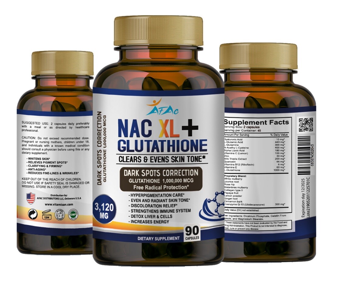 Glutathione Whitening Pills – Dark Spots & Acne Scar Support skin USA 100%