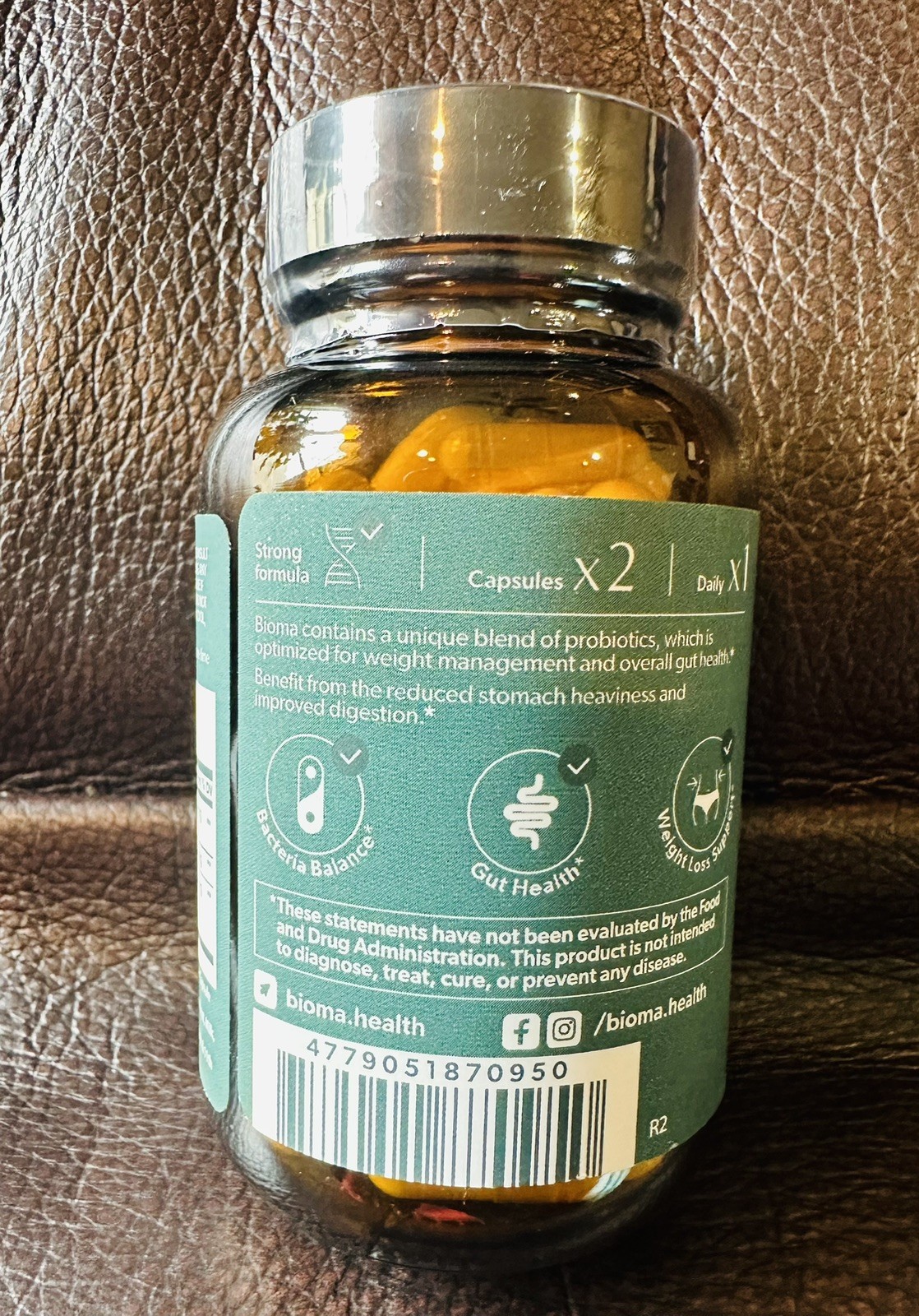 Bioma Probiotics Dietary Supplement for Digestive & Gut Health 60 Caps Exp 5/27