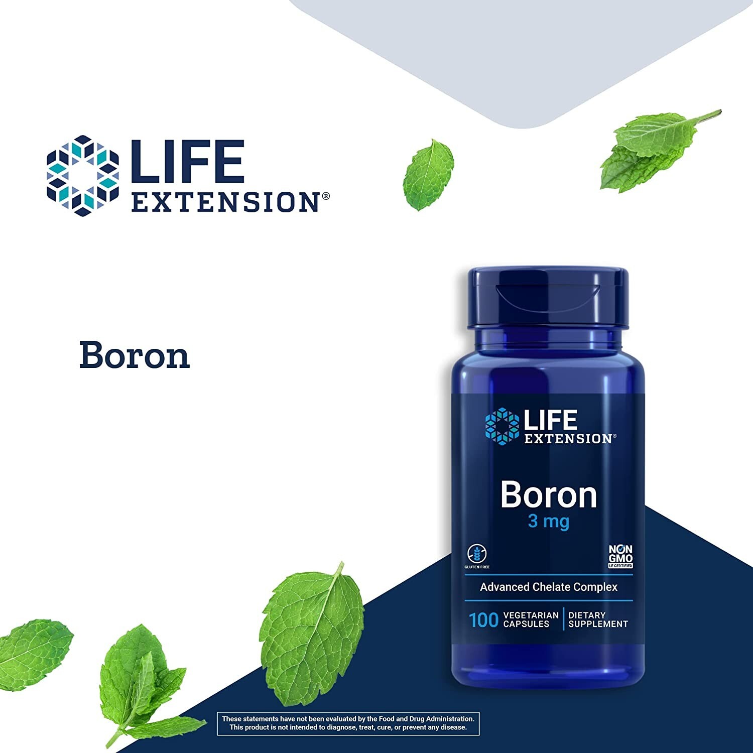 Life Extension, Boron 3 mg , 100 vegetarian capsules(5 bottles , EXP 06/2025)