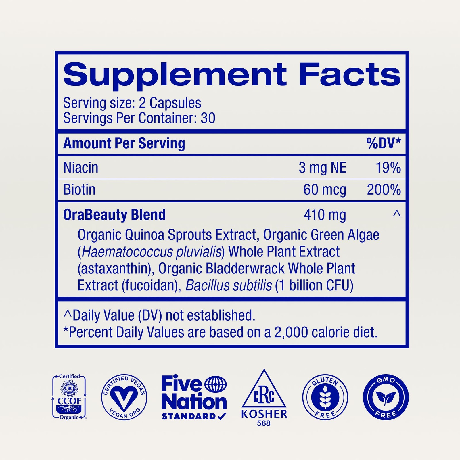 Ora Organic Hair, Skin, and Nails Support Beyoutiful Beauty Supplement with …