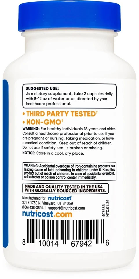 Nutricost Multivitamin with Probiotics 120 Vegetarian Capsules Daily Supplement