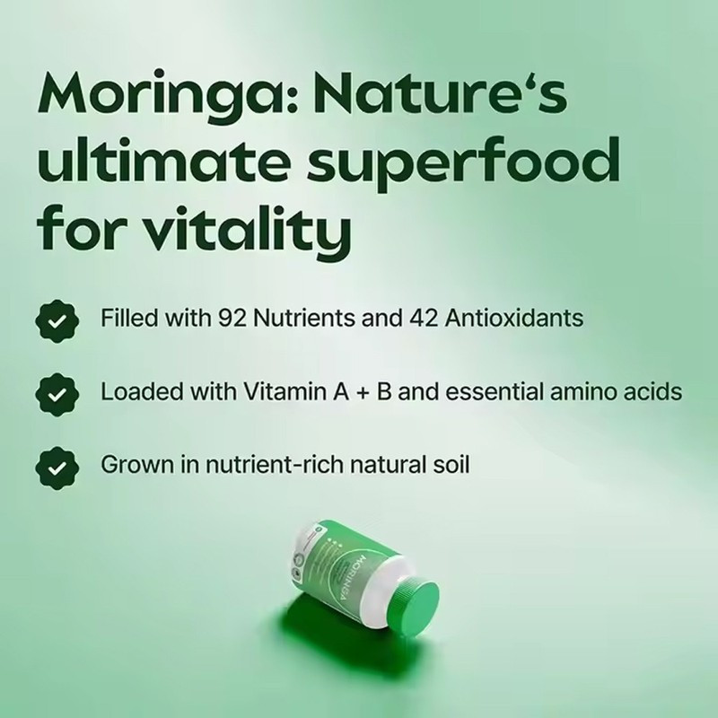 Moringa 3Pack Capsules Gut to Support Immune & wellness 180 Capsules