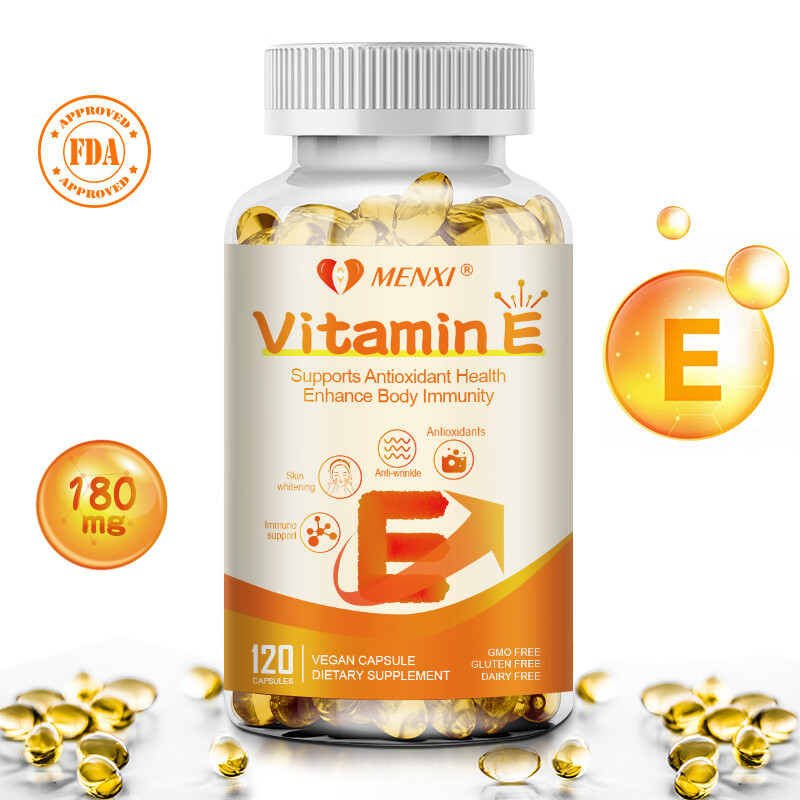 Vitamin E Oil 120 Capsules – Boost Hair, Skin,Nail & Face Health Naturally MENXI