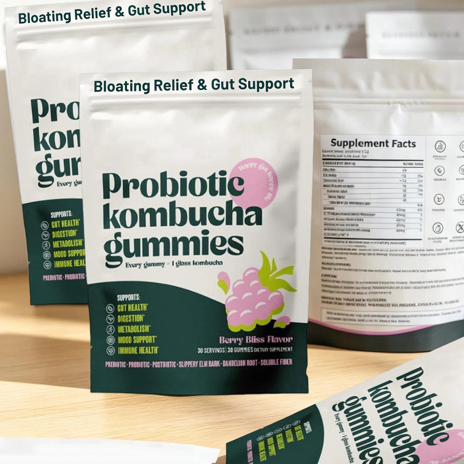 Probiotic Kombucha Gummy – Prebiotics, Gut Health – Probiotics For Women And Man