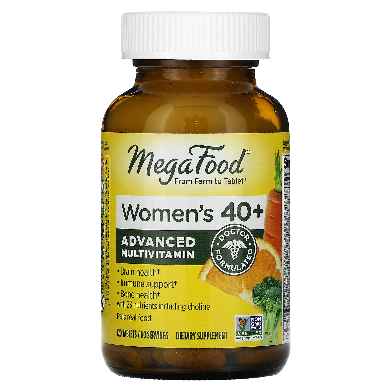 MegaFood Multi for Women 40 120 Tablets Dairy-Free, Gluten-Free, Kosher, NSF