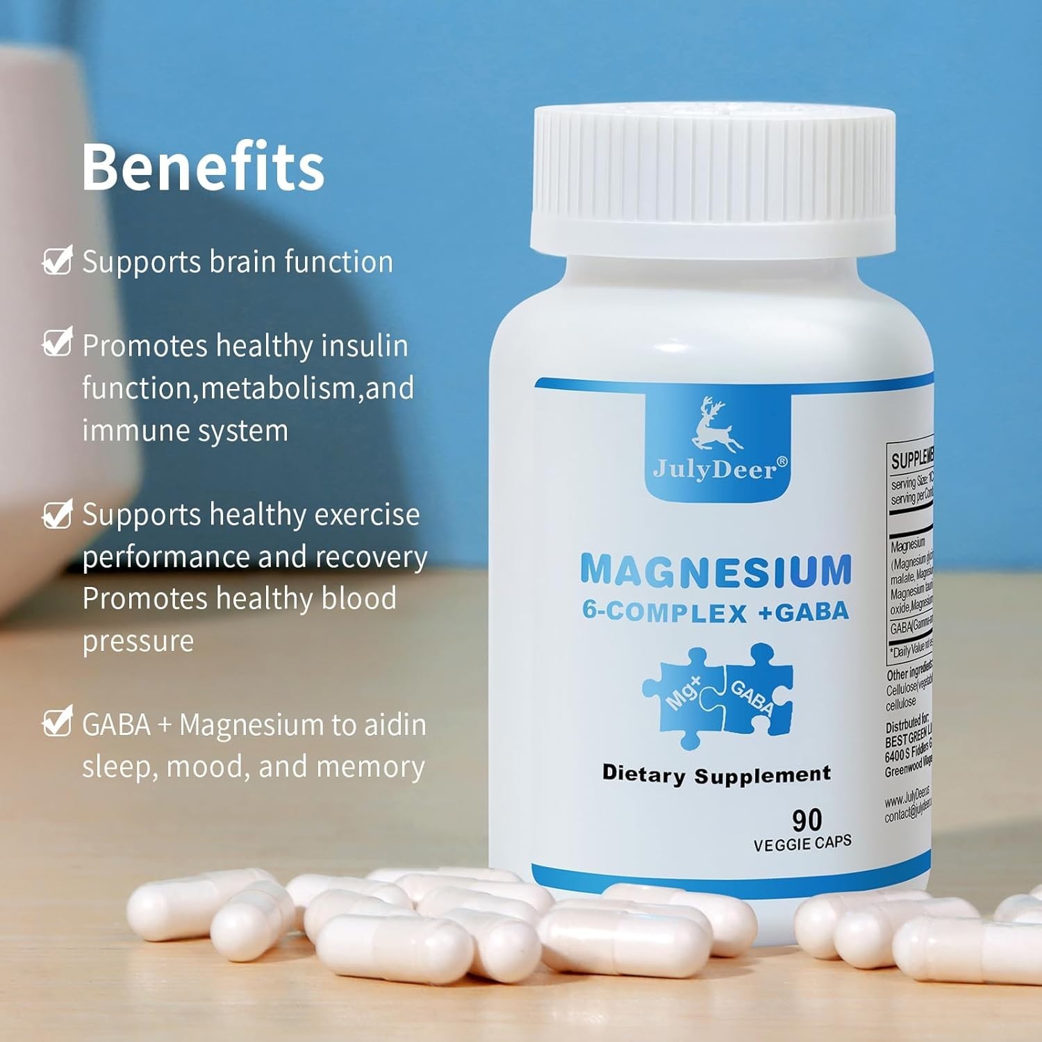 L-Treonato de Magnesio 3 en 1 Magtein Para La Salud Cerebral Memoria Y Enfoque