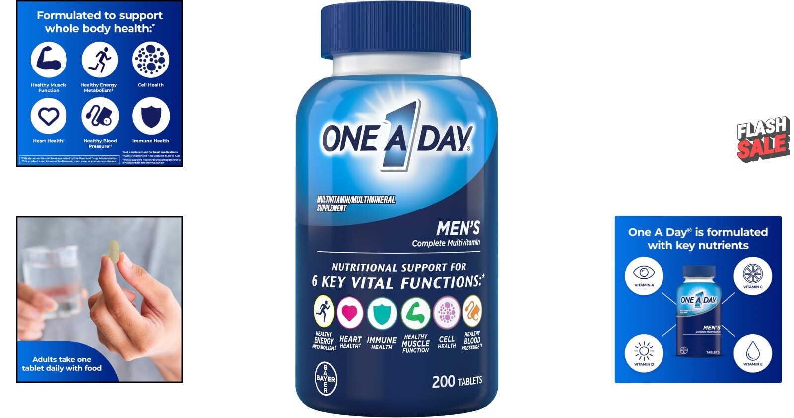 Daily Men’s Multivitamin with B-Complex – 200 Count Immune Boosting Formula