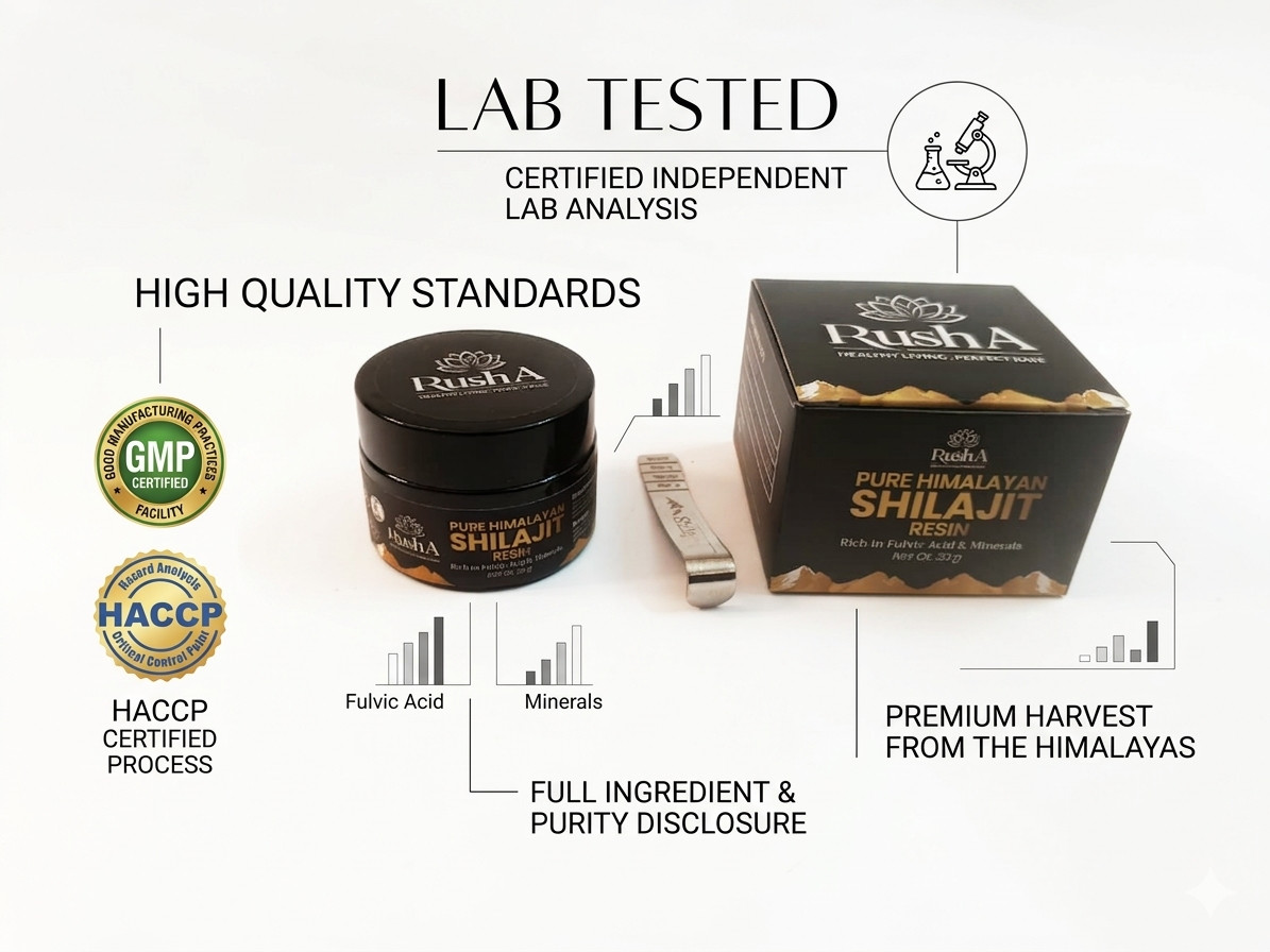 Rusha Pure Himalayan Shilajit Resin 30g | Rich in Fulvic Acid & Minerals
