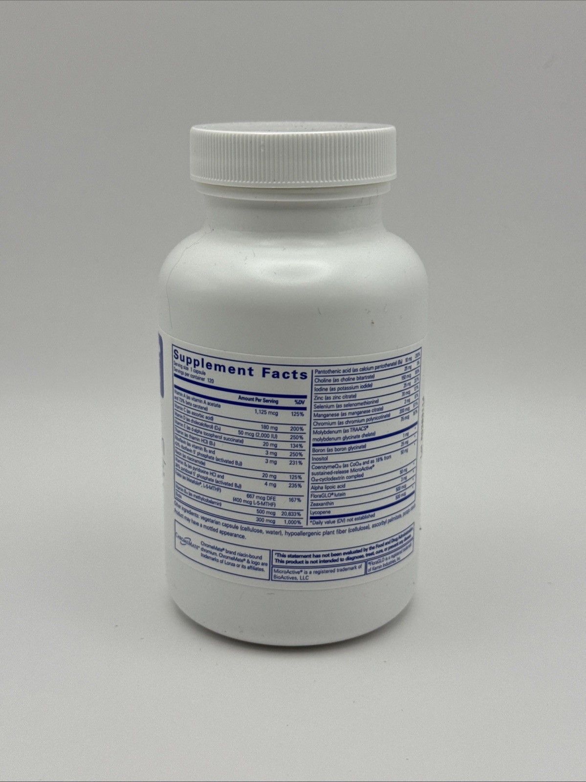 O.N.E. Multivitamin 120 Capsules Pure Encapsulations EXP 08/2027