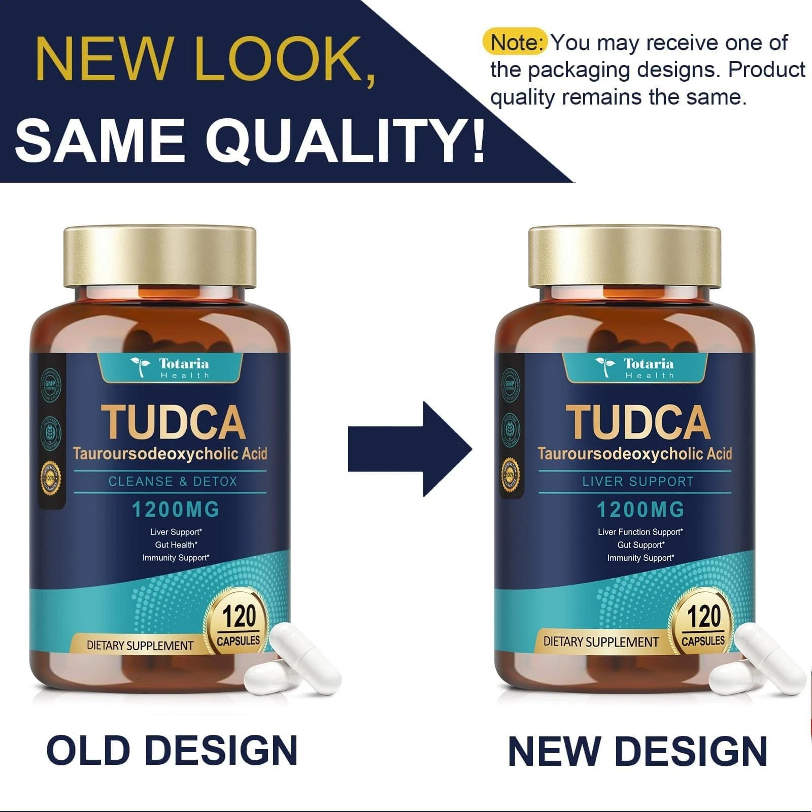 Totaria (2 Packs) TUDCA Bile Salts 1200mg (Tauroursodeoxycholic Acid), Ultra …