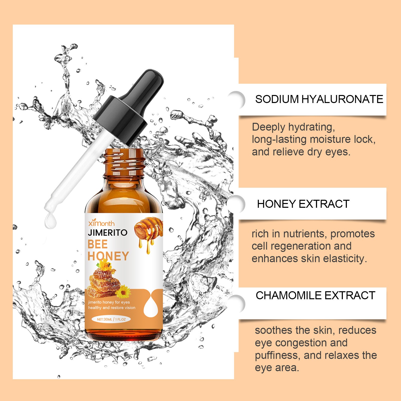 Jimerito Honey for Eyes, Jimerito Honey Eye Drops, Jimerito Bee Honey for Eye