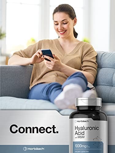 Hyaluronic Acid with MSM | 1000 mg | 120 Capsules | Non-GMO |Free Shipping