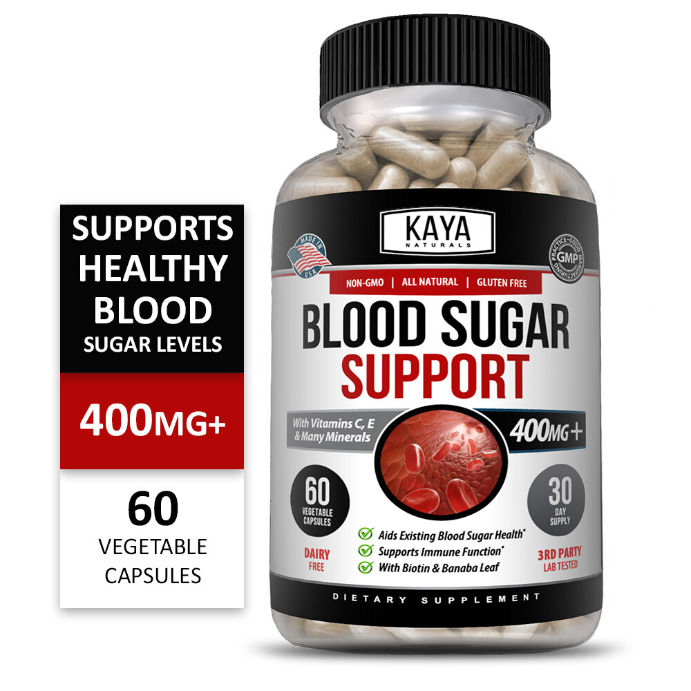 BLOOD SUGAR SUPPORT Alpha Lipoic Acid & Cinnamon 20 Herbs 60 Capsules