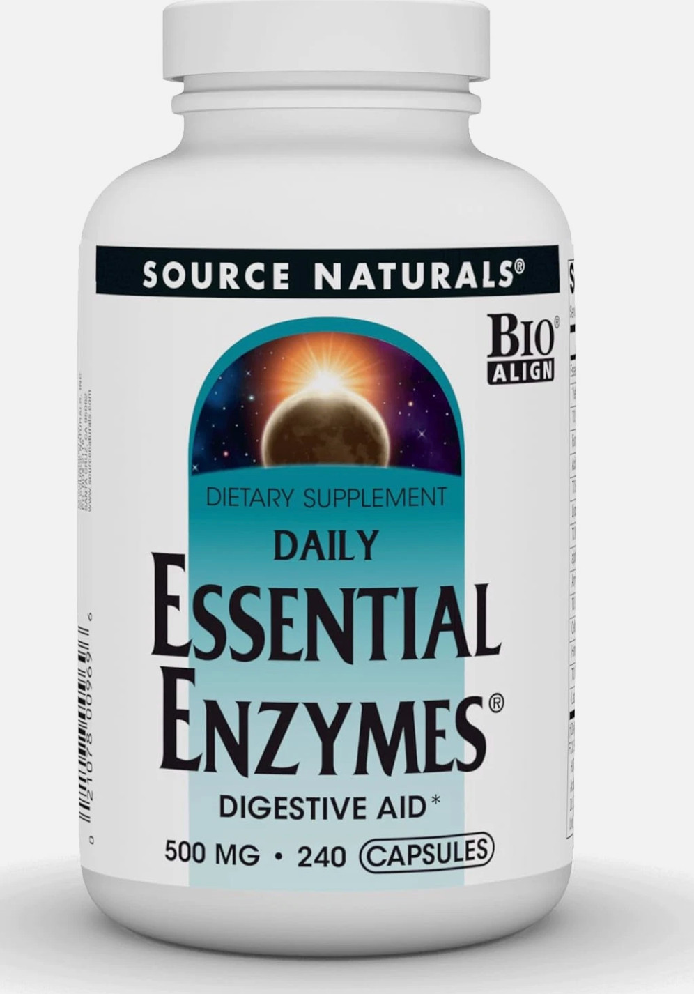 Source Naturals Essential Enzymes 500mg Bio Align Supplement 240 Capsules 06/29