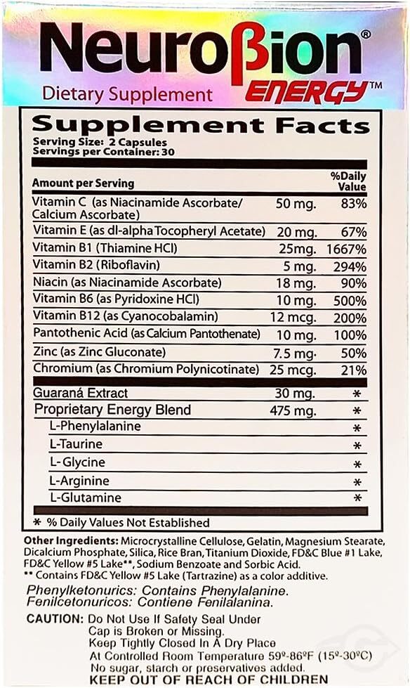 Neurobion, Energy Amino Acids, 60 Count – Pack of 3