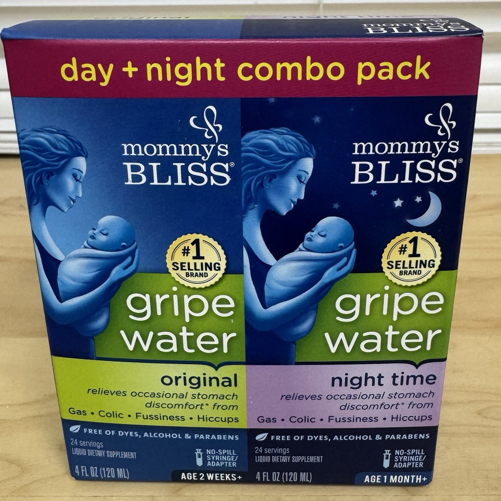 Mommy’s Bliss Gripe Water Day + Night Combo Pack – Exp 01/2026 (2 Combo Packs)