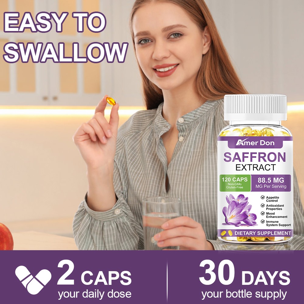 Saffron Extract 120 Capsules – 88.5mg Stress Relief & Mood Support Antioxidant