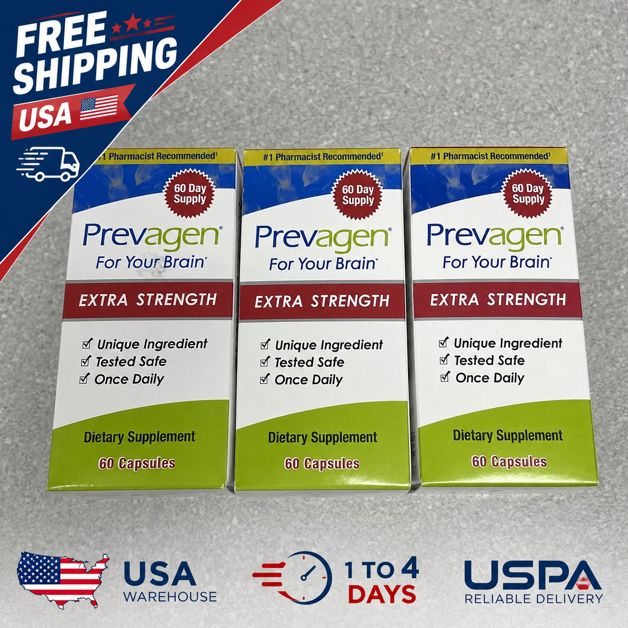 3 Previgin Extra Strength 60 Ct Capsules X3 2025 Boxes – FREE SHIPPING