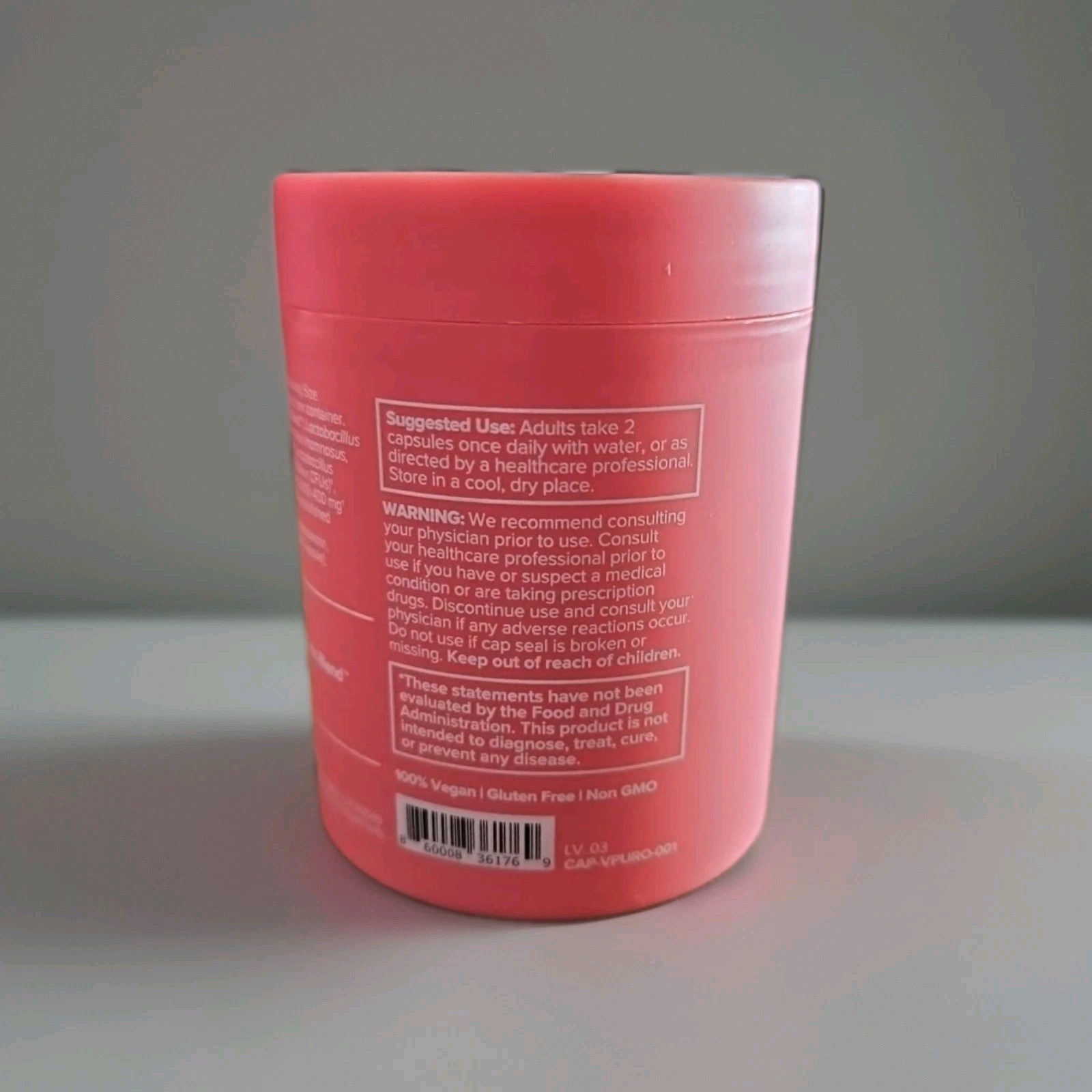 O Positiv URO Vaginal Probiotic Vegan Capsules – Pink 60ct
