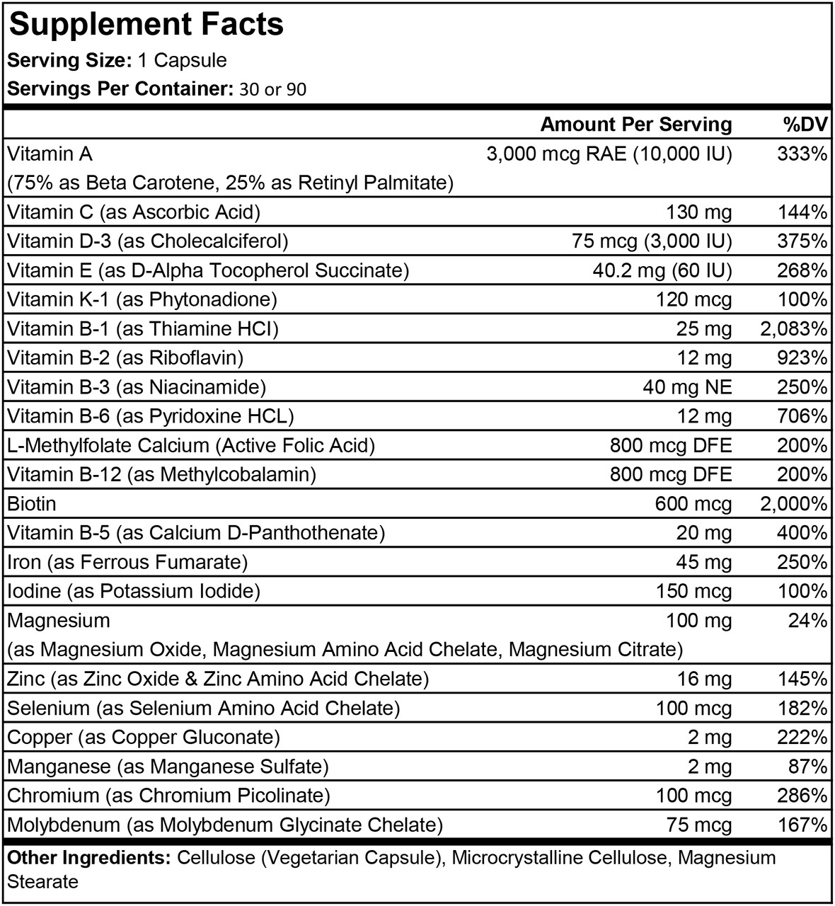 ProCare Health “1 per Day!” Bariatric Multivitamin Capsule – Special 45