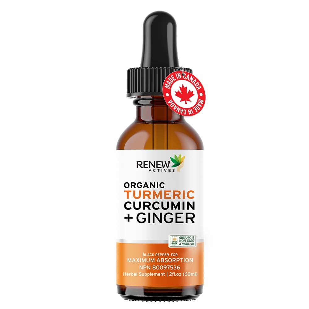 Renew Actives Turmeric Liquid Extract Ginger & Lemon Oil Renew Turmeric