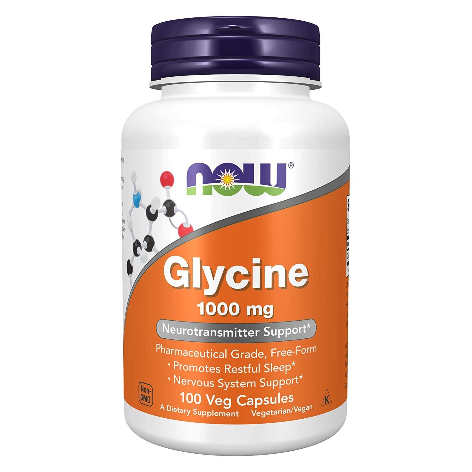 NOW FOODS Glycine 1000 mg – 100 Veg Capsules
