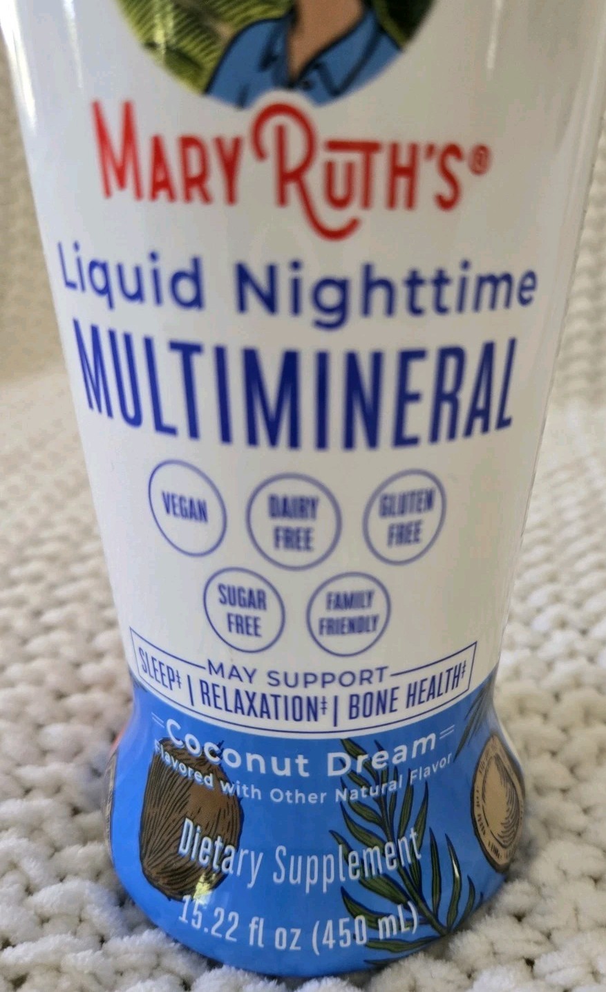 MARY RUTH’S Liquid Nighttime Multimineral Coconut Dream 15.22 Fl Oz Exp 12/2026