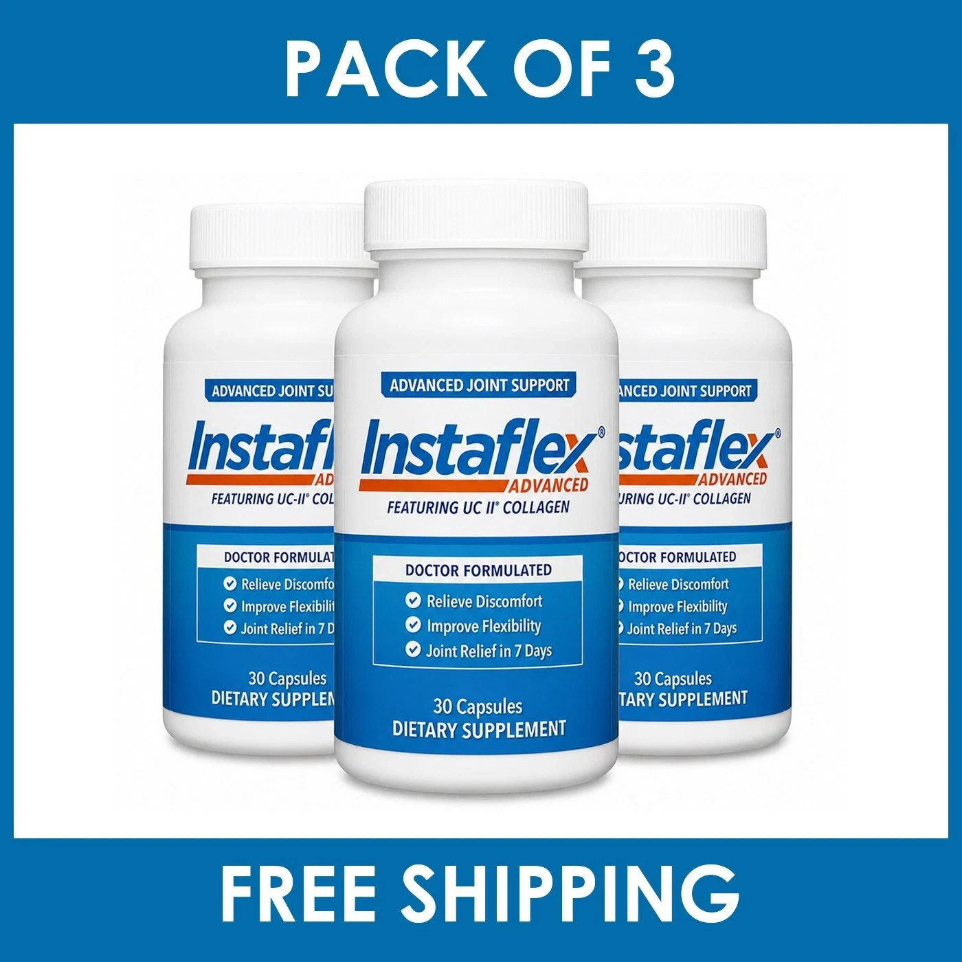 Pack of 3 – Instaflex Advanced Joint Support Doctor Formulated – 90 Capsules