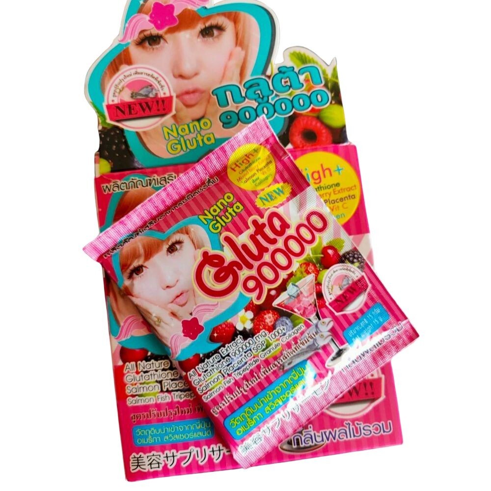 Nano Gluta 9000000 Drink Punch Anti-Aging Whitening Skin Collagen Powder 12x