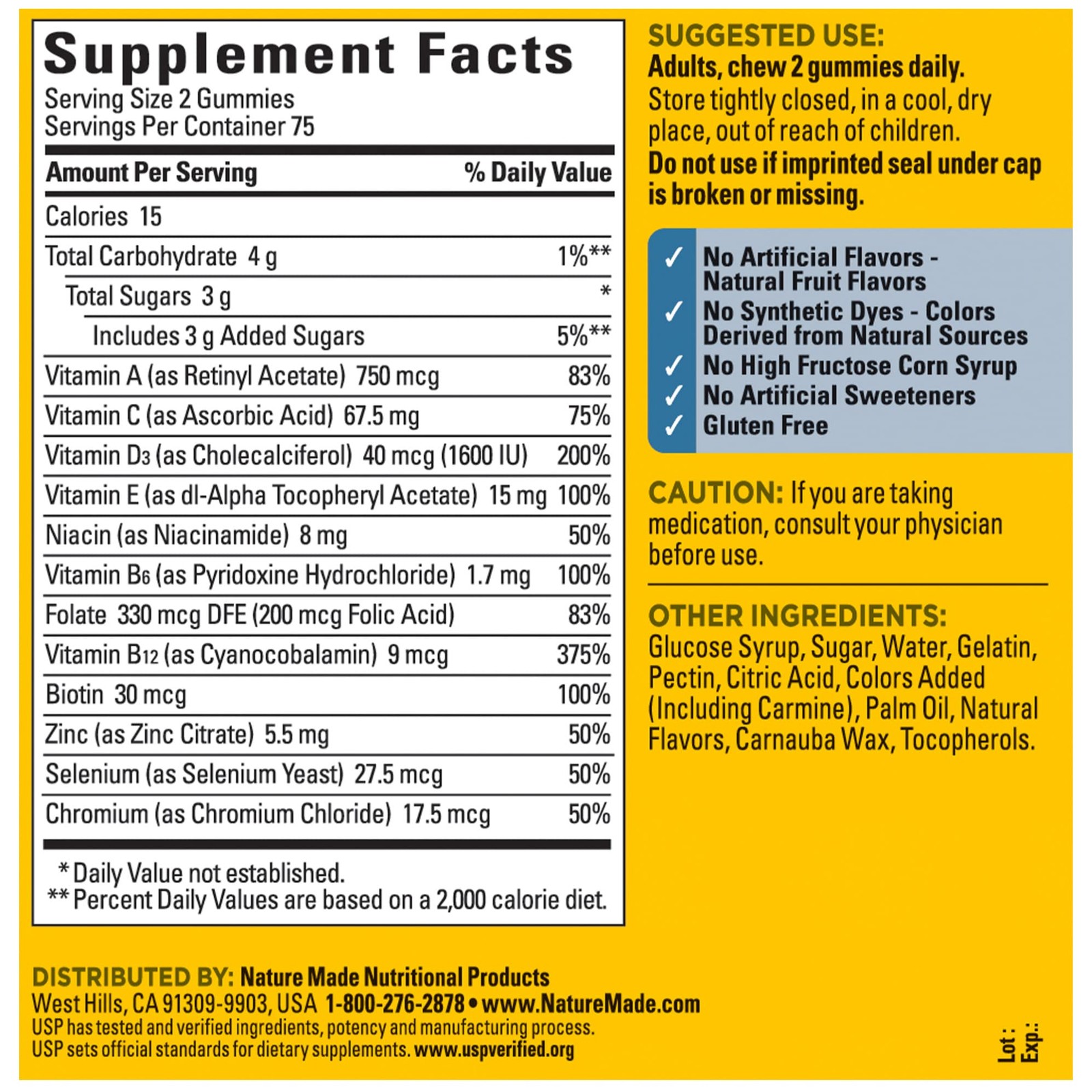 Nature Made Multi for Him, Mens Multivitamins Gummies, Energy Metabolism Supp…