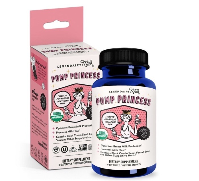 Legendairy Milk Pump Princess Breastfeeding Support Organic Vegan 60 Capsules