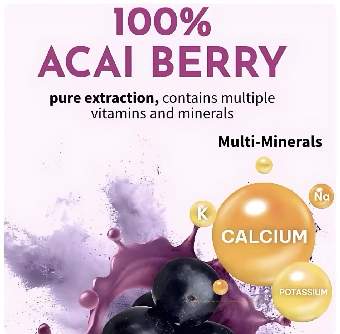 3 Packs FITGUM Acai Berry Drink Powder w/ Chia & Collagen – 30 Sachets