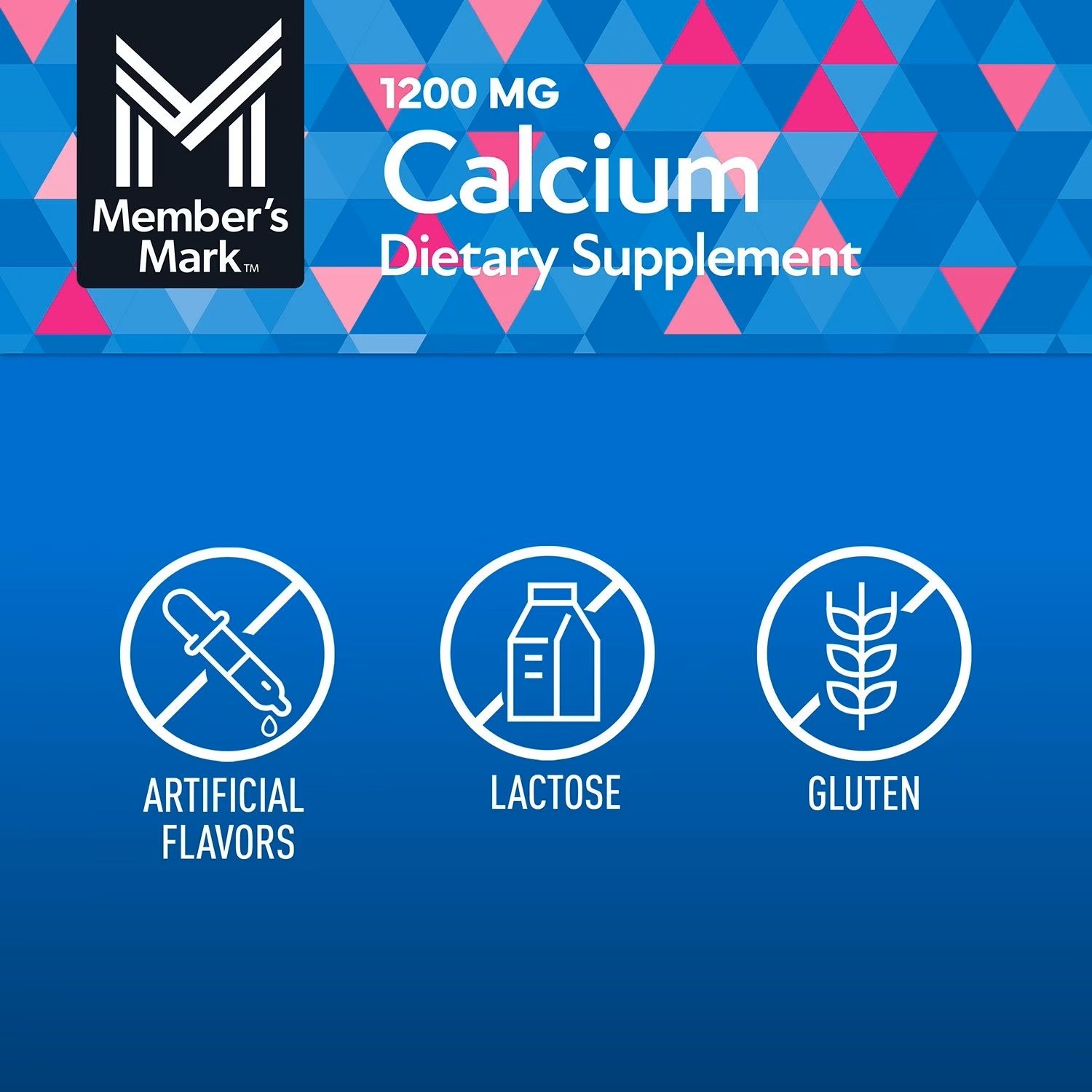 Member’s Mark Calcium 1200mg Vitamin D3 600 Tablets Dietary Supplement
