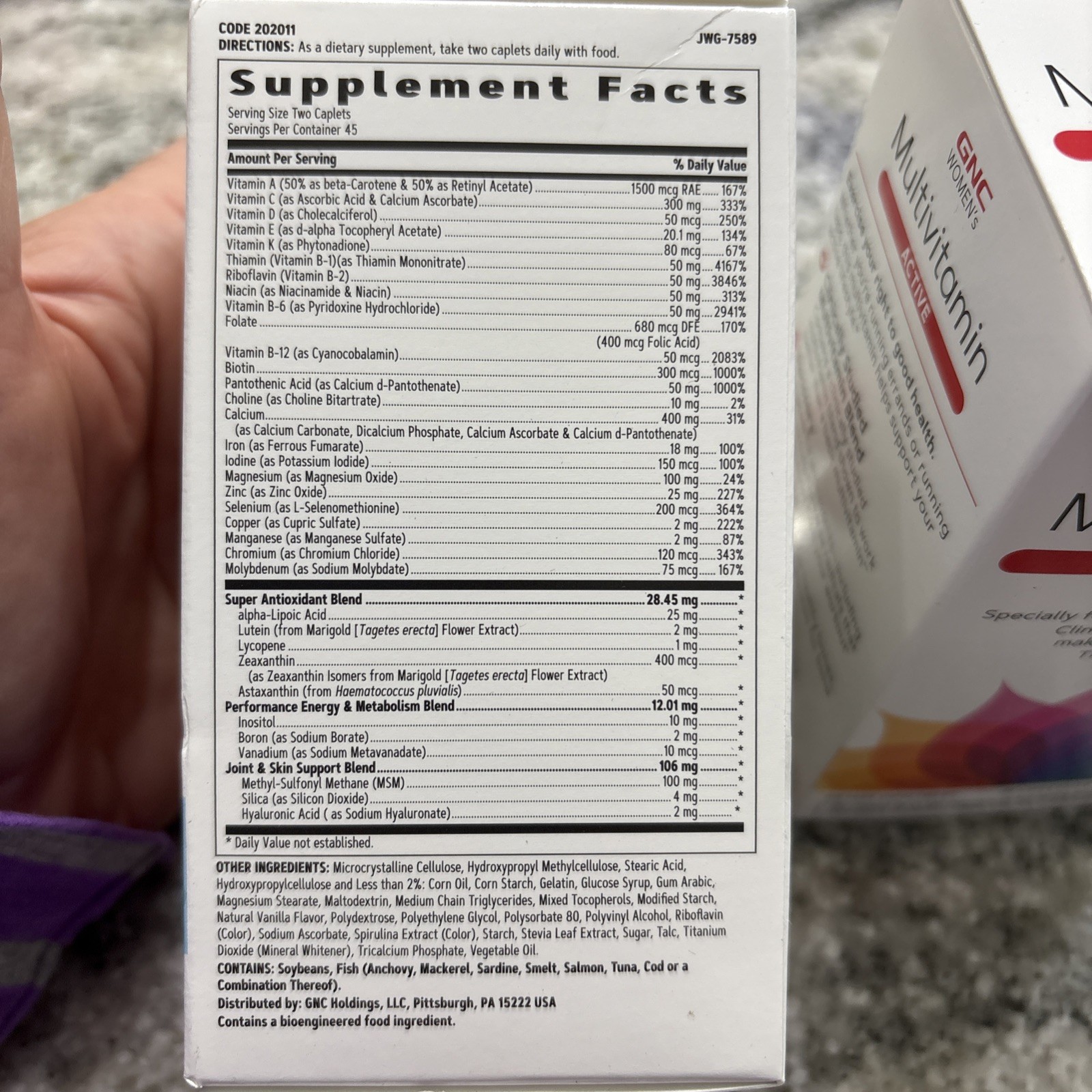 2 New GNC Women’s Multivitamin Active – 90 Caplets Each Box Exp. 10/2025