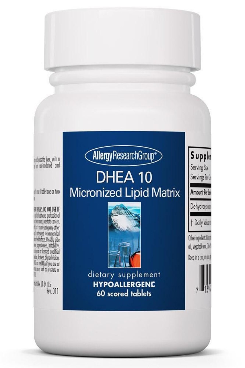 DHEA 50mg Micronized Lipid Matrix 60 Scored Tablets allergy research group
