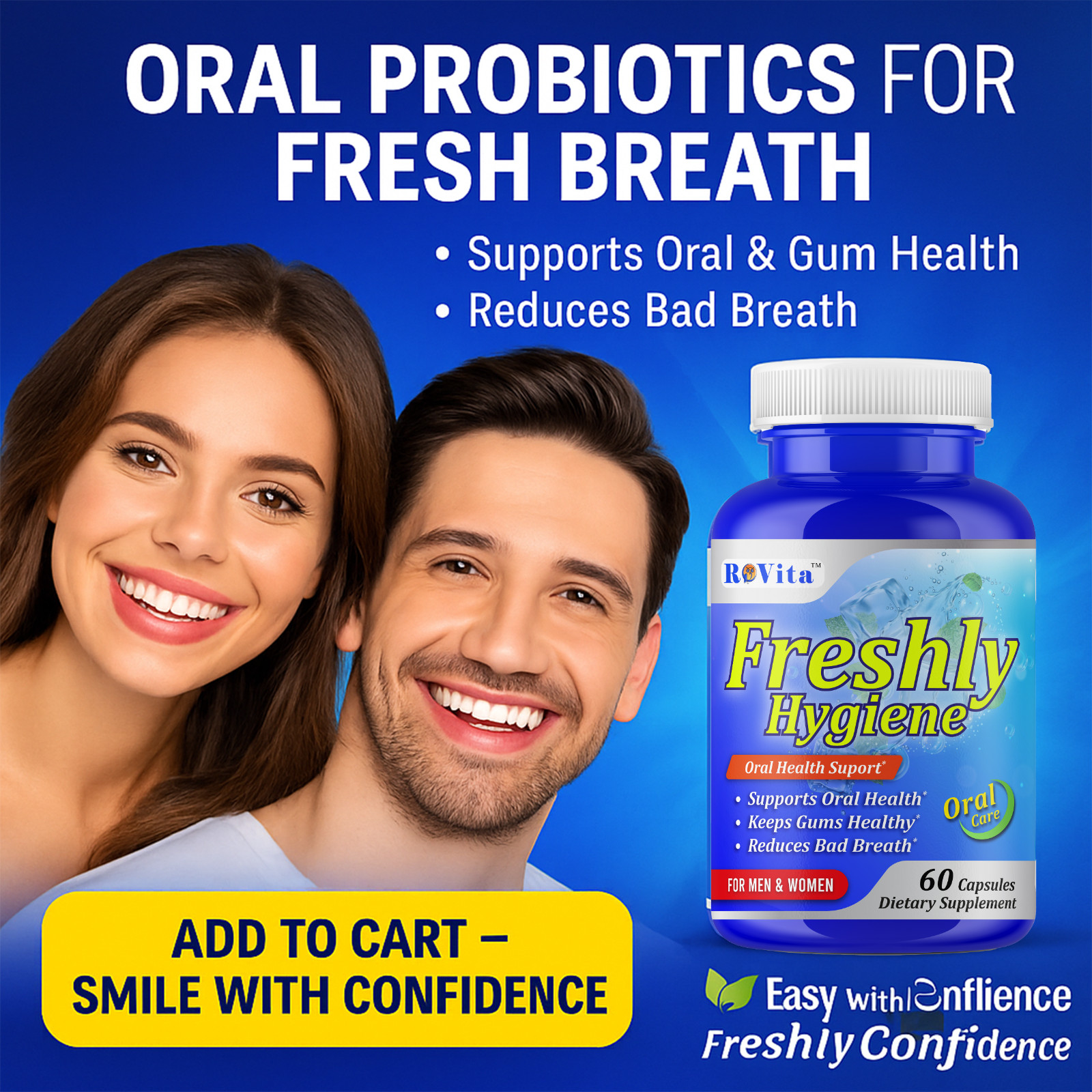 Oral Breath Freshener Dental Probiotics –Oral Health Supplement for Fresh Breath