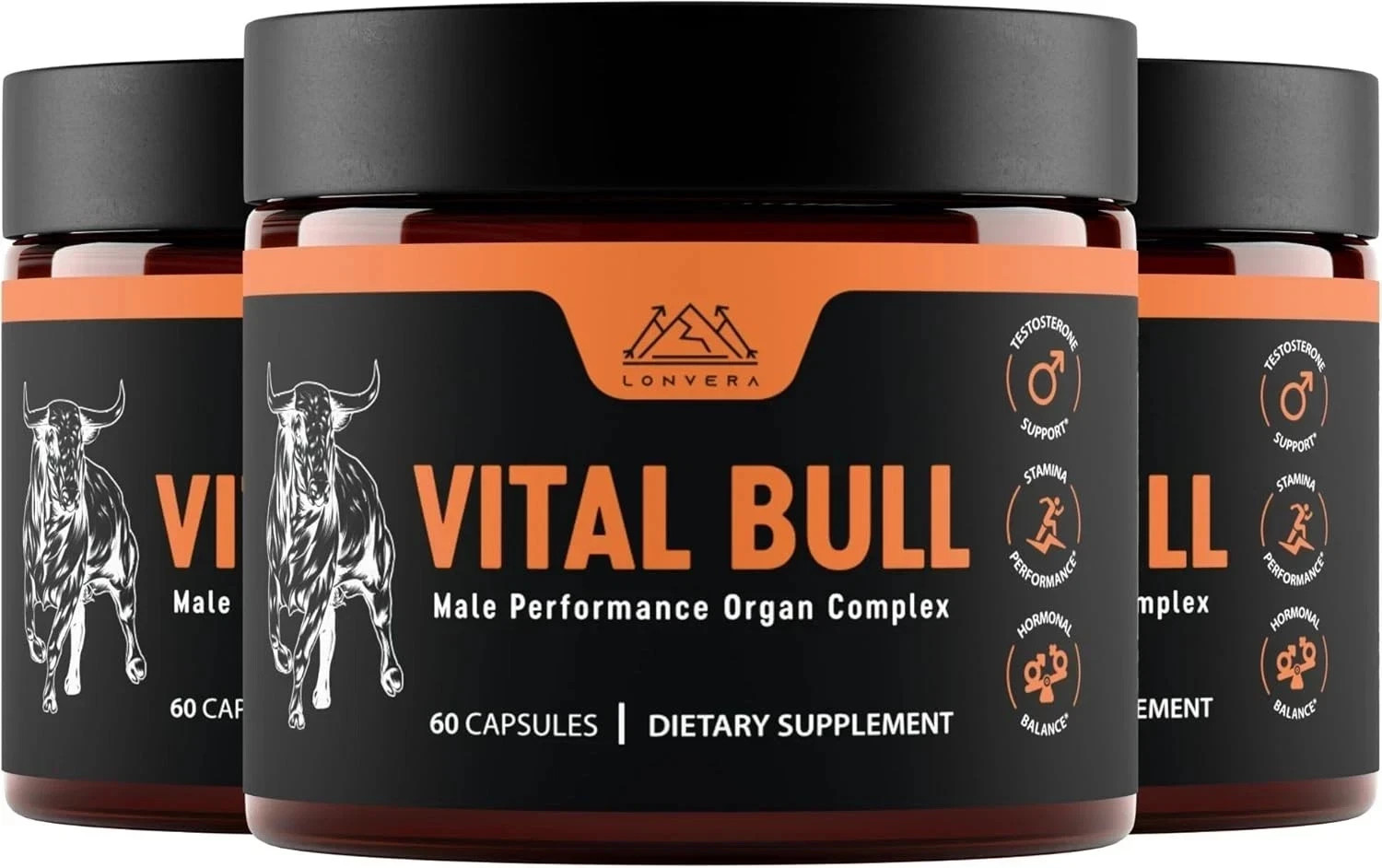 Vital Bull Beef Organ Supplement for Men – Grass Fed Organs with Heart US
