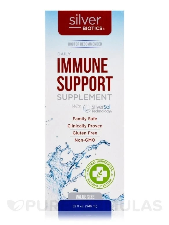 American Biotech Labs Silver Biotics Your Daily Immune System Support 32 fl.oz