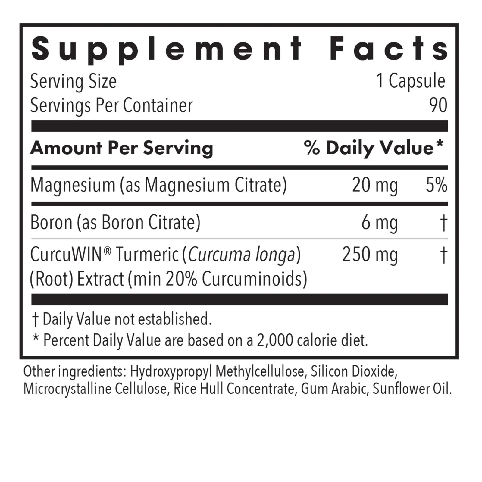 Boron Joint With CurcuWIN – 90 Vegcaps Allergy Research Group